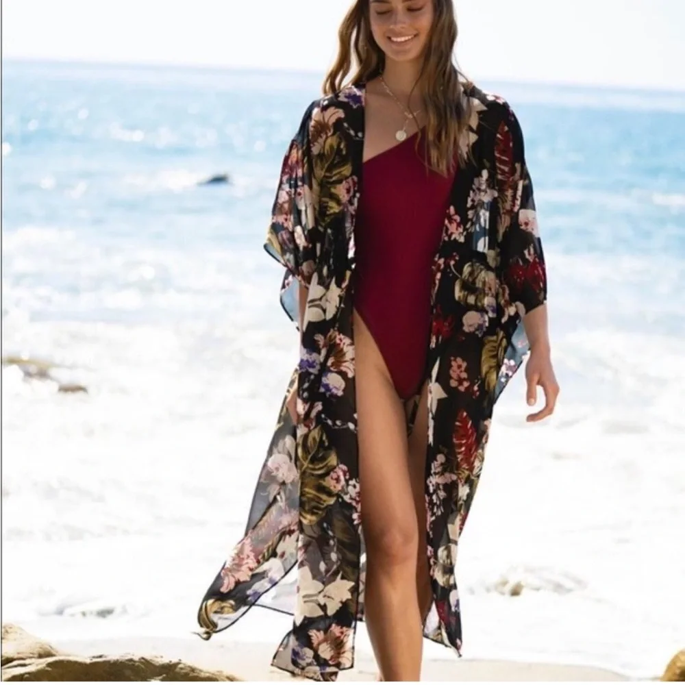 Walter Baker Tulum Caftan in Tropical Print NWT